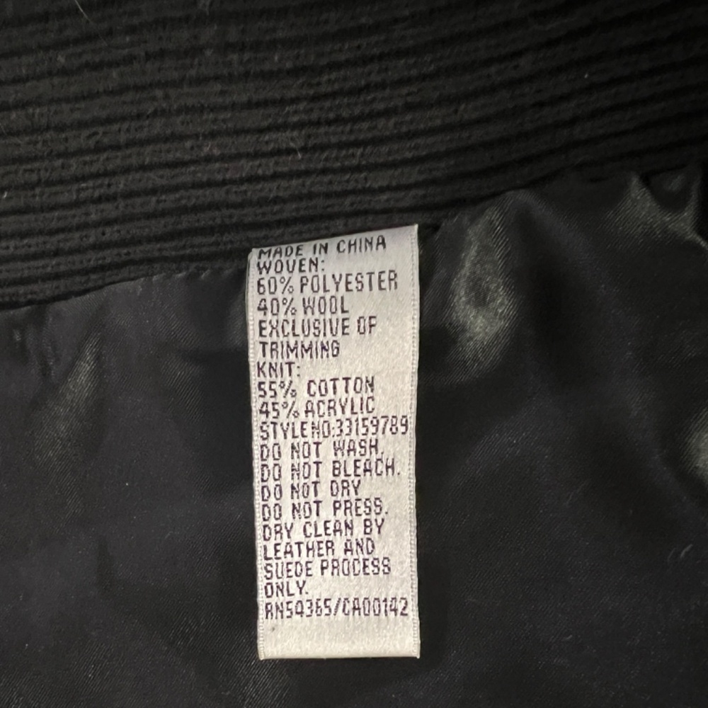 Peter Nygard wool mix jacket with leather trim Size XL - rare find! - Picture 10 of 14